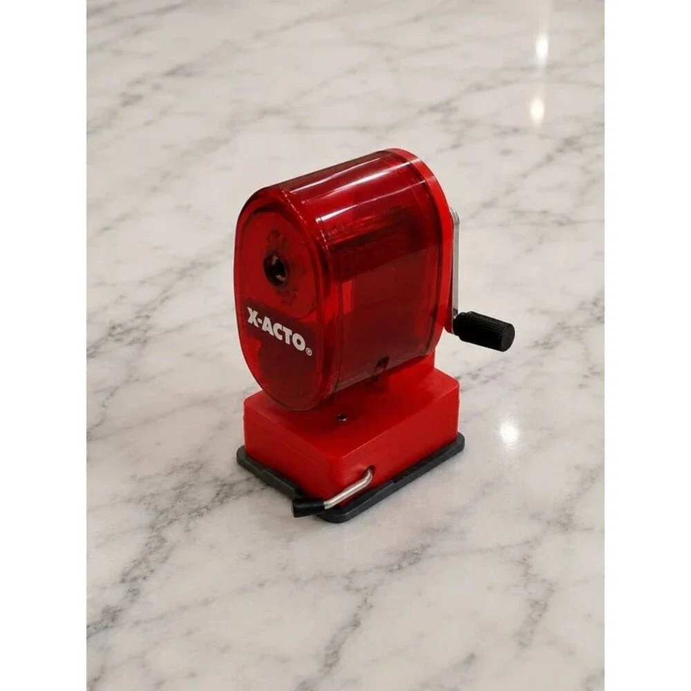 X-ACTO Red Manual Pencil Sharpener with Suction Base